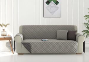 Copridivano Salvadivano Trapuntato Double-Face PET FRIENDLY | Bordeaux/Rosso | 3 Posti 170cm | Antigraffio E Lavabile