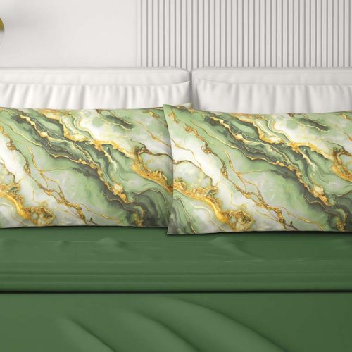 Completo letto digitale Marble Verde