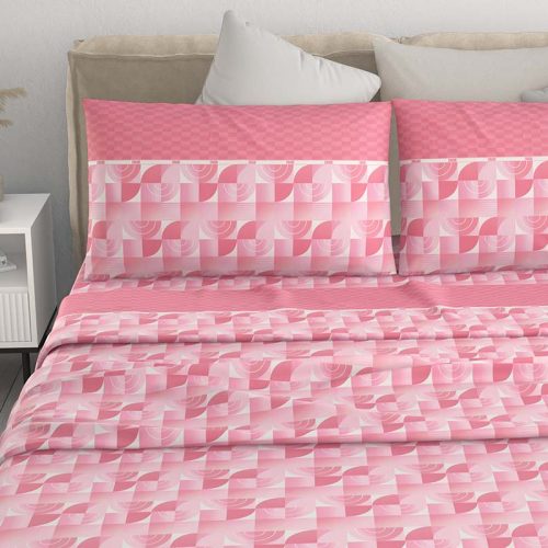 Lenzuola Ginevra Happy rosa