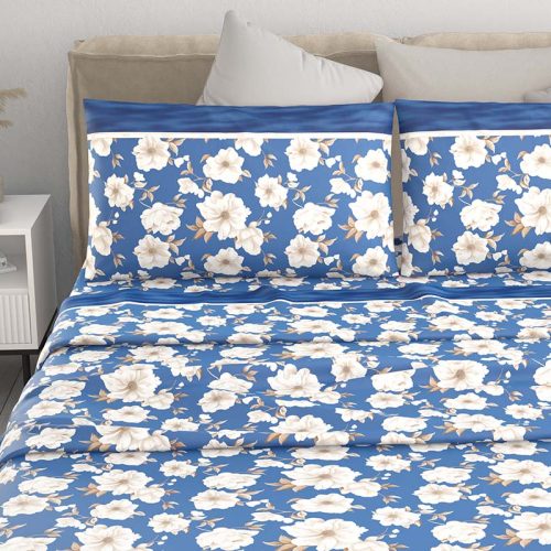Lenzuola Ginevra Rosental blu